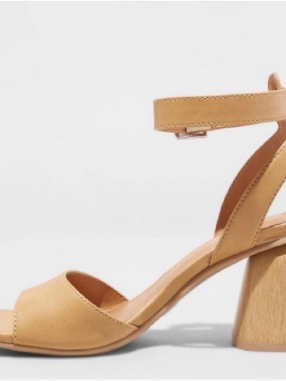 Universal Thread Tan Block Heel Ankle-Strap Sandal